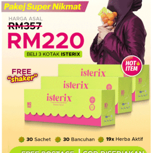 ISTERIX (3 KOTAK ISTERIX) FREE 1 SHAKER