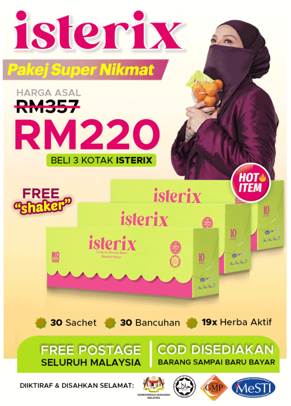 ISTERIX (3 KOTAK ISTERIX) FREE 1 SHAKER